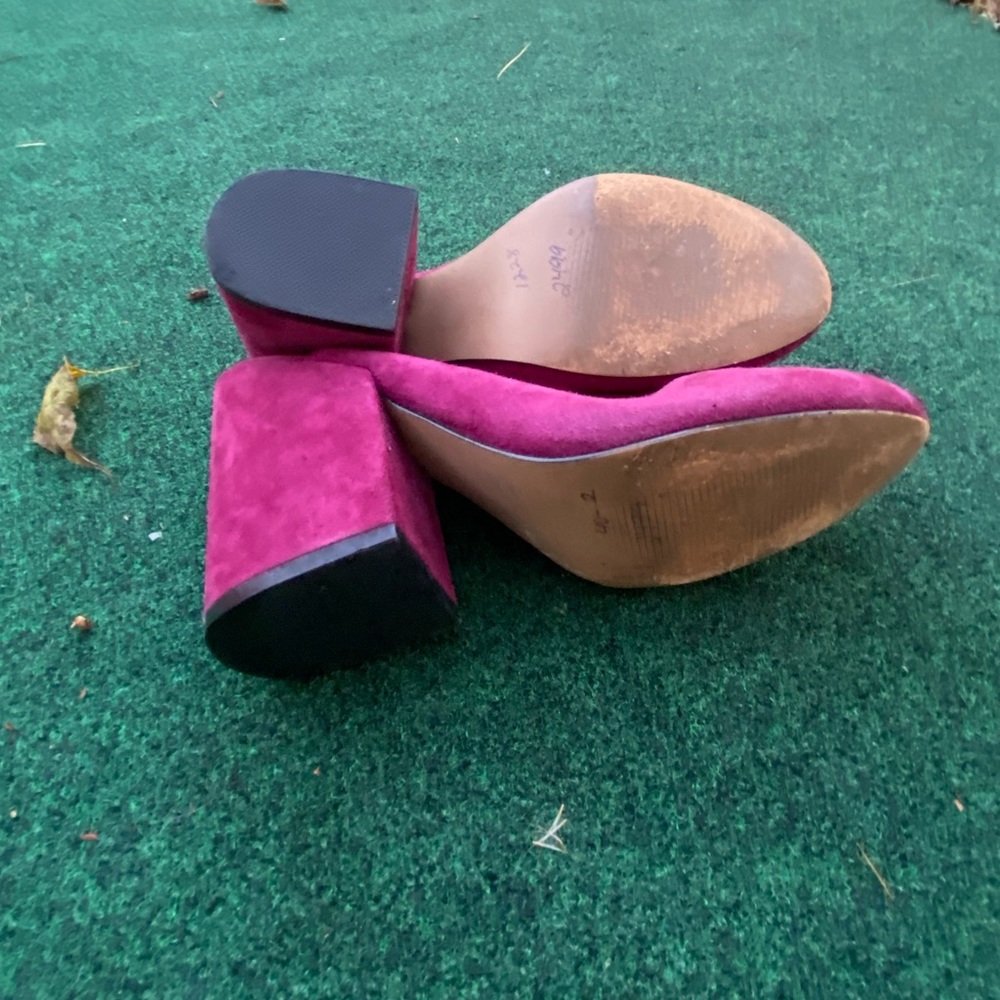 Plum Suede Mules - Picture 5 of 10